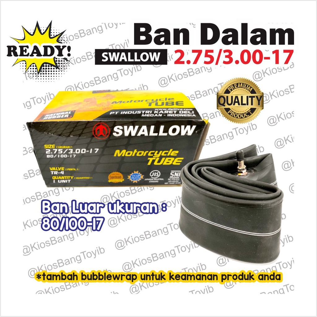 Ban Dalam Swallow Bebek Matic Ring 14 Ring 16 Ring 17