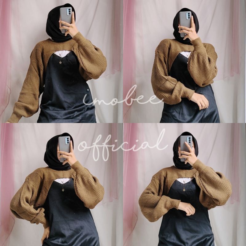 SECKER CROP RAJUT 7 GETT OVERSIZE // CROP BALERO ATASAN WANITA