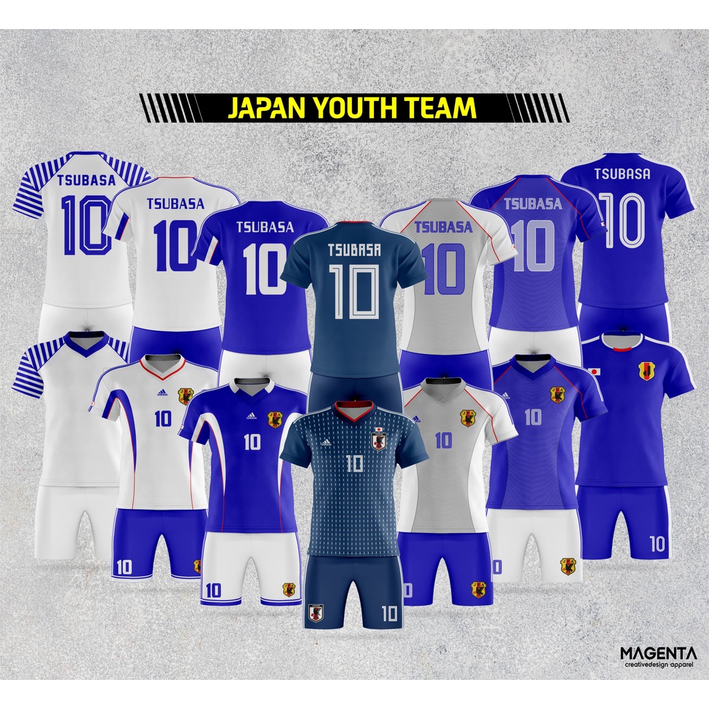 Jersey Futsal Tim JAPAN YOUTH TEAM Captain Tsubasa Full Printing / Setelan Futsal / Baju Bola