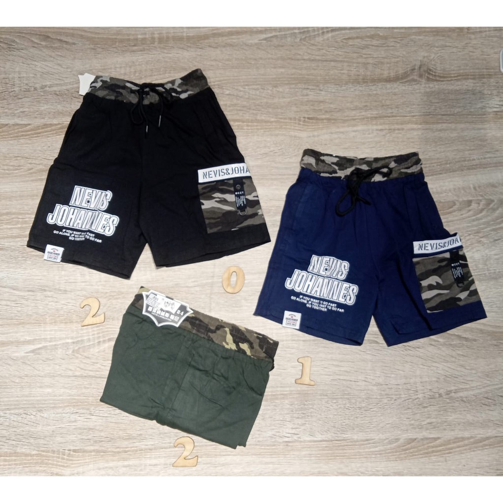 CELANA SPANDEX SUPER KATUN PENDEK IMPORT ANAK CAMOUFLAGE 8215 USIA 2-6 FASHION CELANA ANAK LAKI