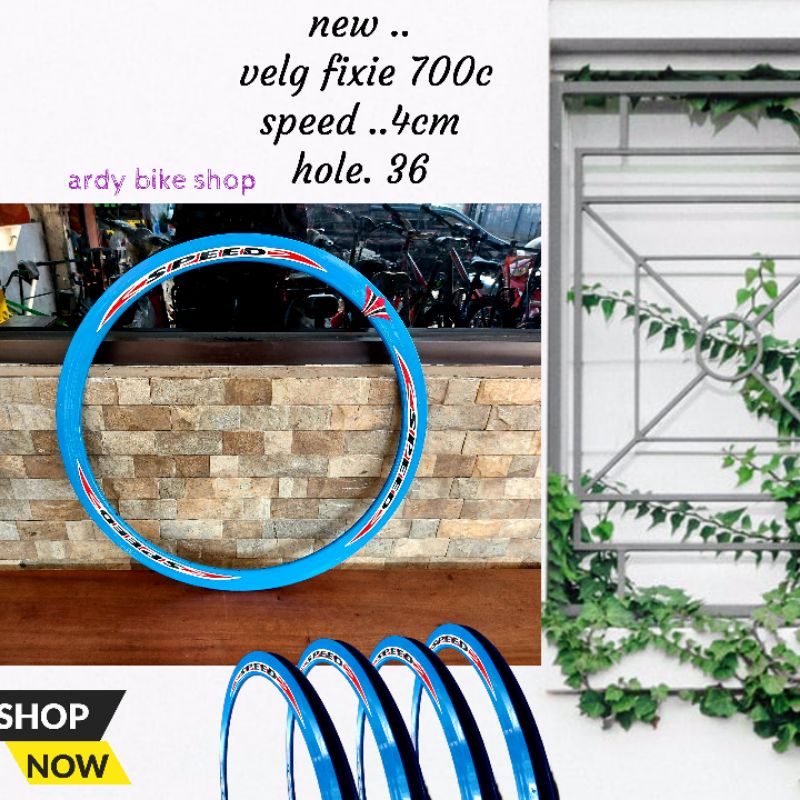 velg rims 700c fixie balap speed hole 36 rims 4 cm