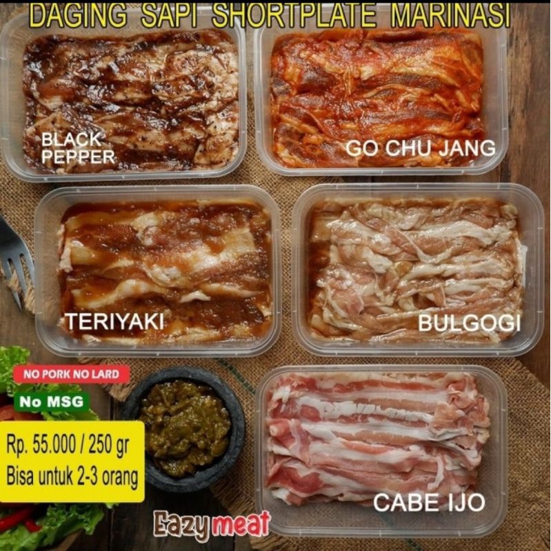 

Marinasi Beef Slice / Marinated Beef Premium/ Shortplate Premium