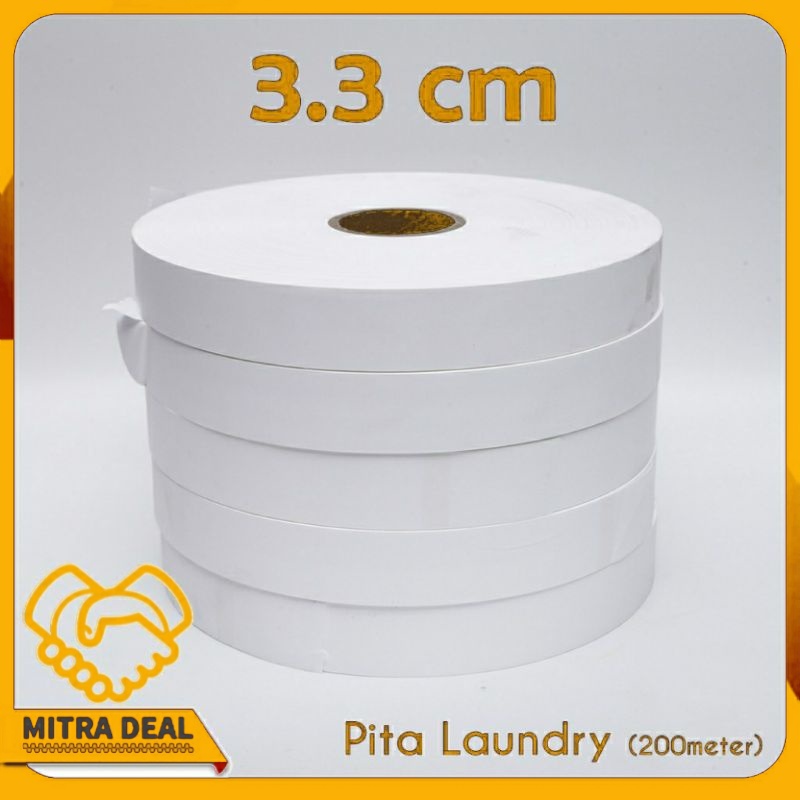 

[COD] Pita Laundry Tafetta Label Penanda Cucian Roll Kain Kertas 33 mm 200 meter