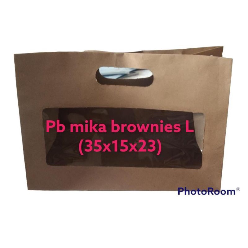 

Paper bag mika brownies L tas kertas panjang