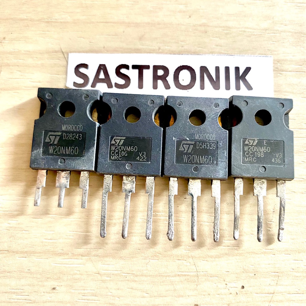mosfet W20NM60 20n60 original cabutan 20A 600v ready