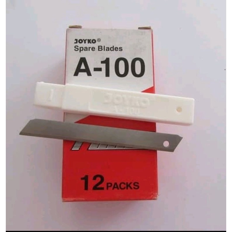 ISI PISAU CUTTER JOYKO A-100 (KECIL ) 1 PAK (ISI 12 KOTAK MATA PISAU )