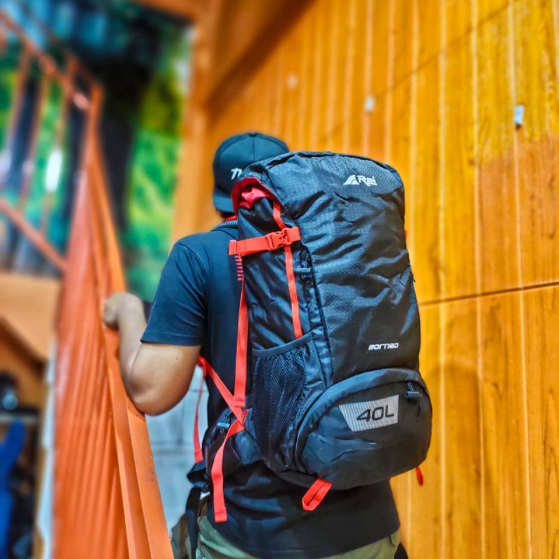 Tas Carrier Rei Borneo 40L Original+Raincover