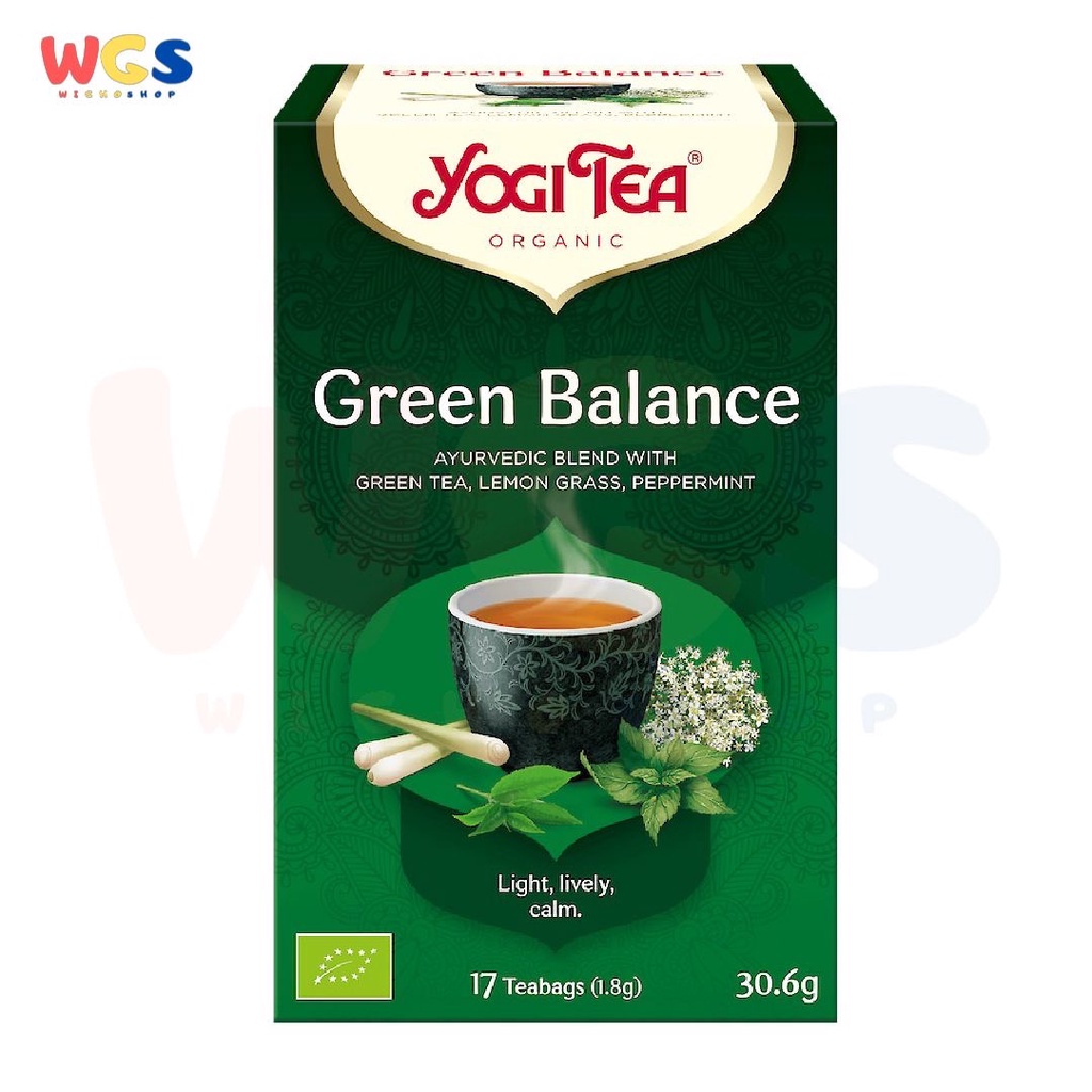 Yogi Tea Organic Green Balance Ayurdevic Blend Herbal Tea 17p x 1.8g