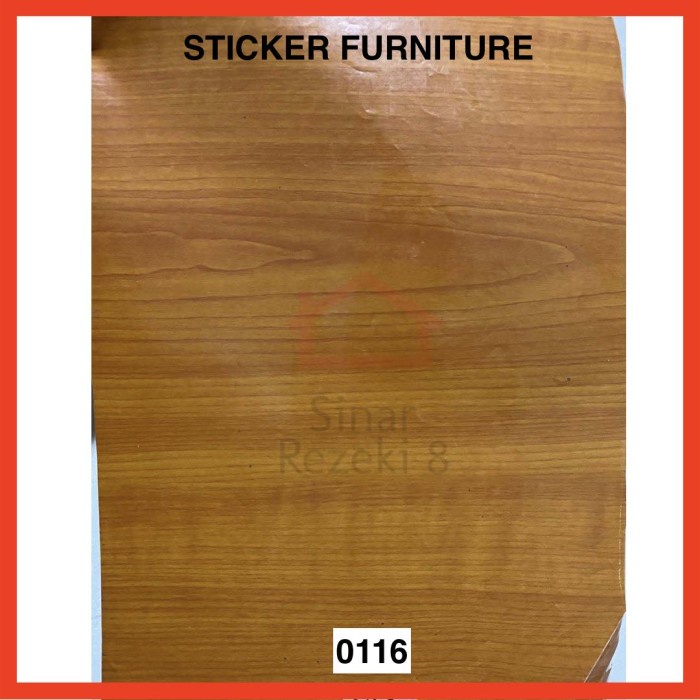 Sticker Pelapis Furniture Coklat Urat Kayu Meja PVC Lemari Wallpaper