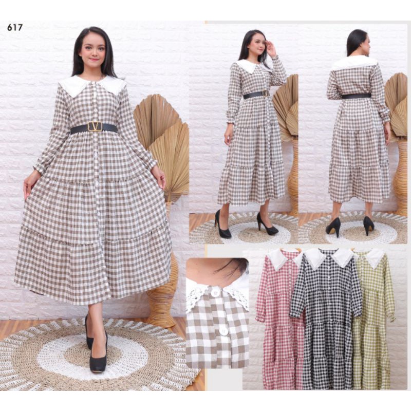 MIDI Dress Crinckle Kotak ORI by Ayura