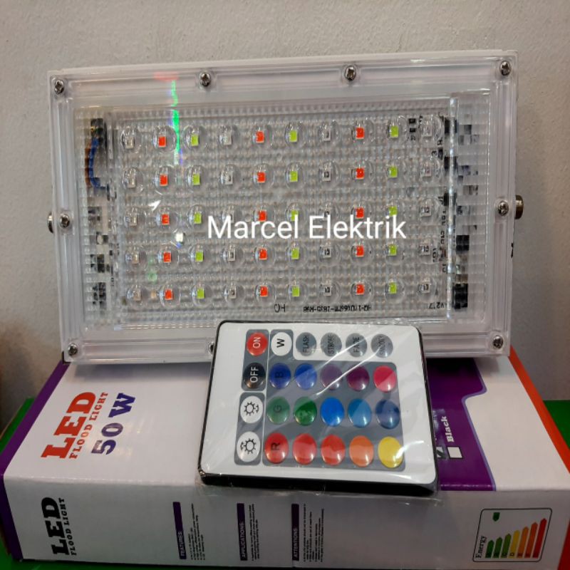 Lampu LED Flood Light 50Watt RGB