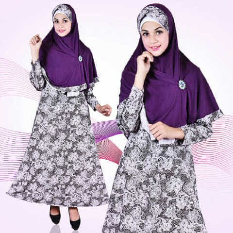 [Syari diani navy FT] gamis wanita jersey navy