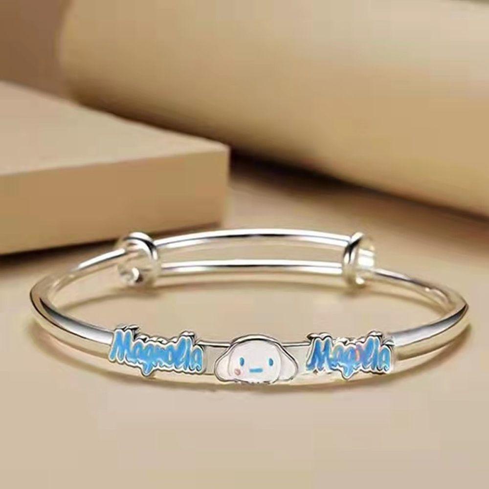 Augustina Kuromi Gelang Ditarik Kawaii Kepribadian Melodyku Tangan Dekorasi Perhiasan Kartun Cinnamoroll Animasi Seri Metal Wristlet