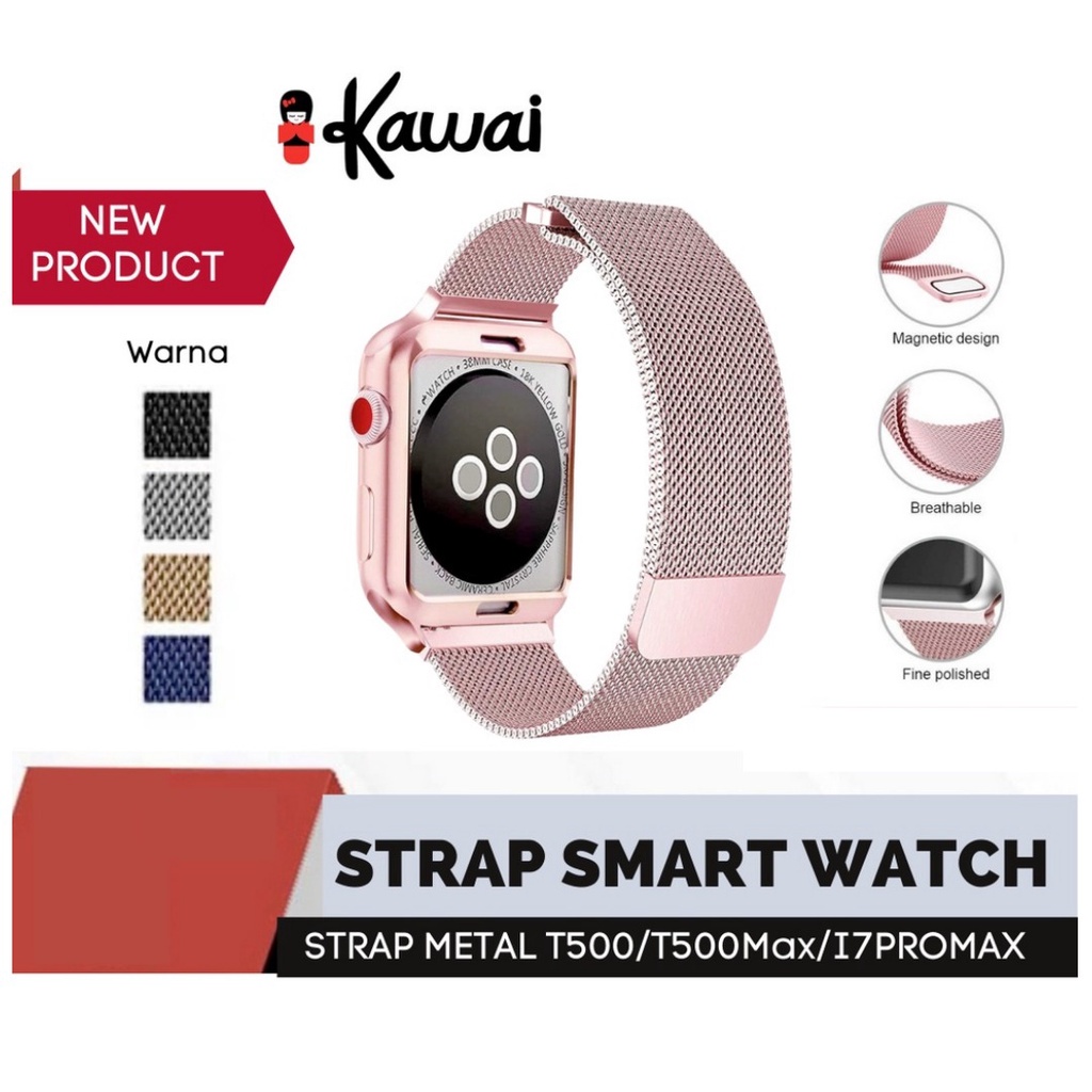 iKawai Strap Nylon Nilon Premium Smartwatch Metal Loop Strap T55 T500 T500Plus Huawei smart watch tali jam tangan