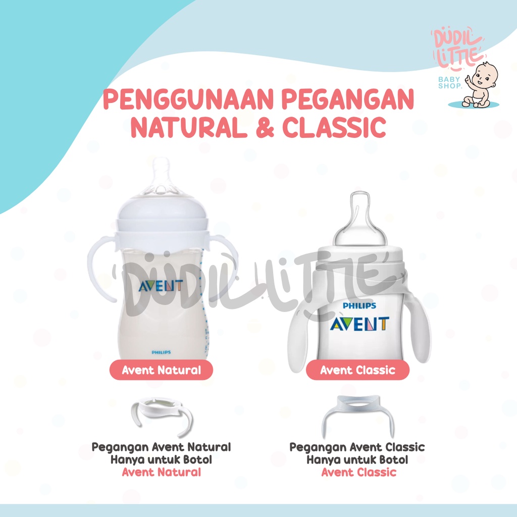 Pegangan Gagang Botol Susu Avent CLASSIC &amp; NATURAL Untuk Botol Susu Bayi