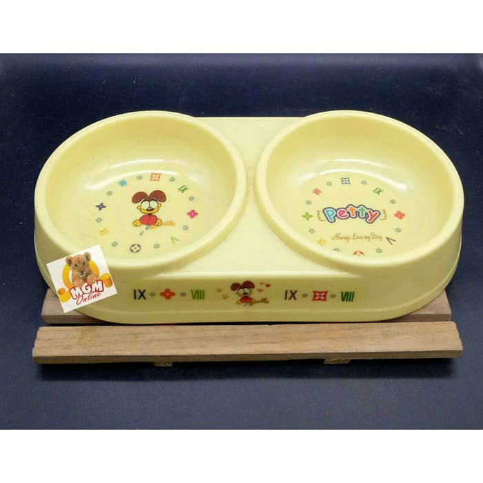 Tempat Makan anjing Double dari Melamine Petty tempat makan kucing