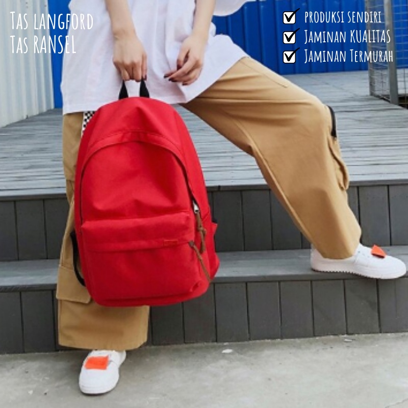 Tas Ransel Pria - Sekolah Kuliah Kerja Traveling Remaja Dewasa Model Terbaru Korea Kekinian Bagus Besar Termurah Korea Import Lokal Original Fashion Multifungsi Stylish Backpack Punggung Bahu Cowok