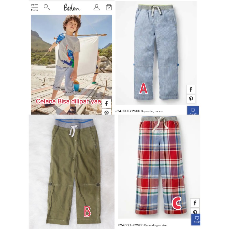 3y 4y || MINI BODEN ADVENTURE BOY PANTS