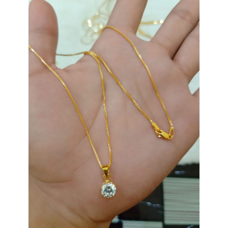 KALUNG ITALI DEWASA PERAK 925 LAPIS MAS 24 K