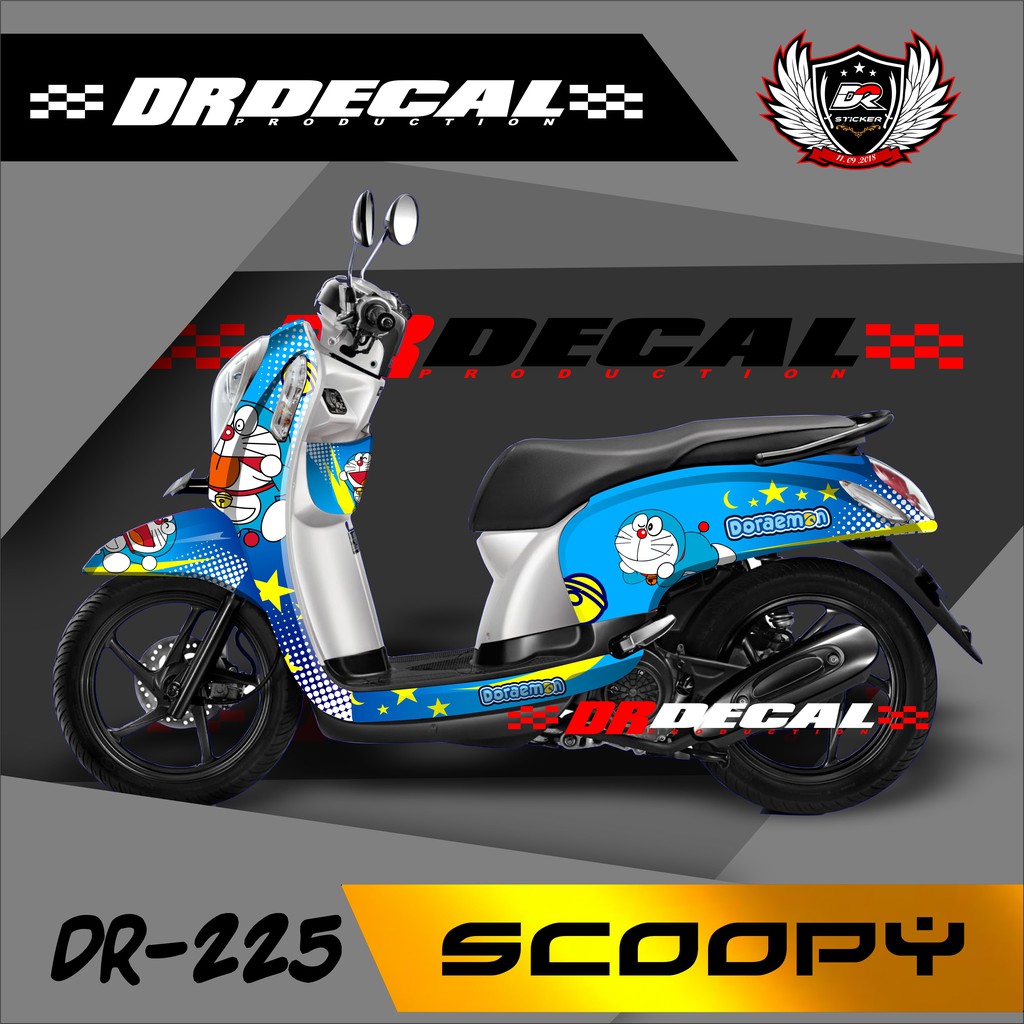 Decal Scoopy Esp 2016-Decal Custom Scoopy 2016 Full Body Doraemon