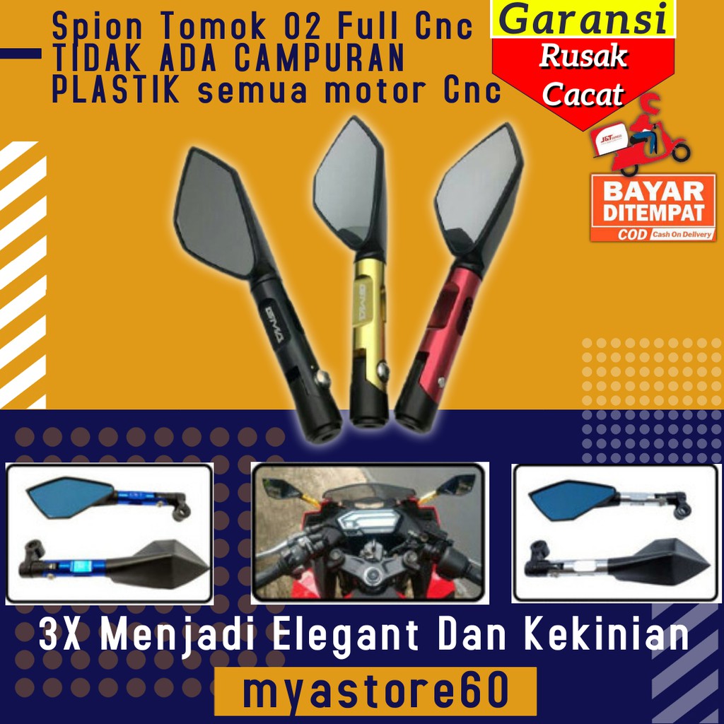 Spion Sepion Tomok 02 Full Cnc TIDAK ADA CAMPURAN PLASTIK semua motor Cnc