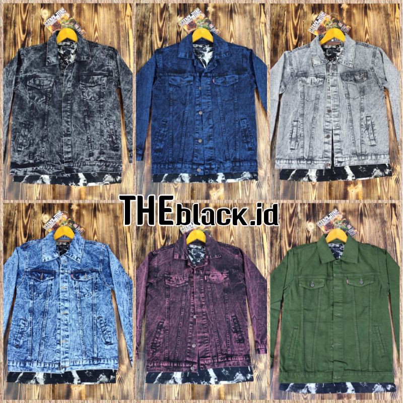 Jaket Jeans Denim Pria/Cowok - BioBlitz/BioWash/BiruDongker/Coklat/Hitam/cod