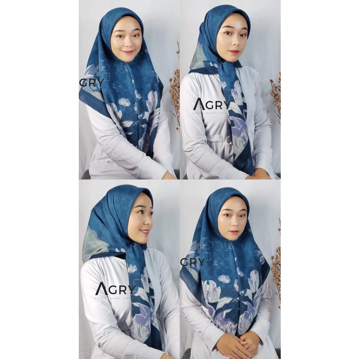 ᴀɢʀʏ Hijab Segiempat Motif Voal 110