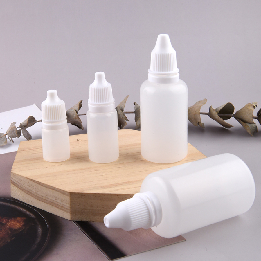 5/10/15/20/30/50/100ML Empty Plastic Eye Drop Bottle / Squeezable Dropper Bottles Drop Container