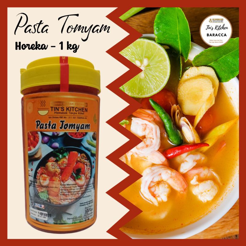 

Pasta Tomyam 1kg Tins Kitchen - Kemasan Horeka Tomyum Homemade Non MSG Non Pengawet Segar Pedas