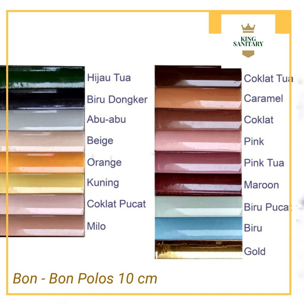 LIS KERAMIK KUKU MACAN PINGGIRAN / BON - BON POLOS 10 CM