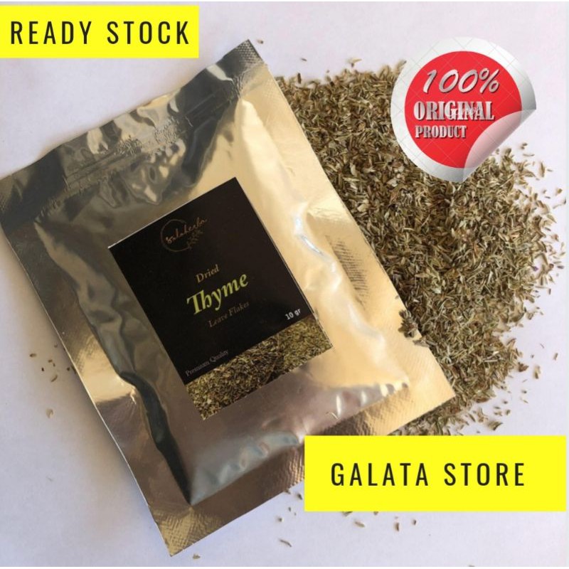

Thyme Leaves Flake Kering Import Turki kualitas Premium 10gr