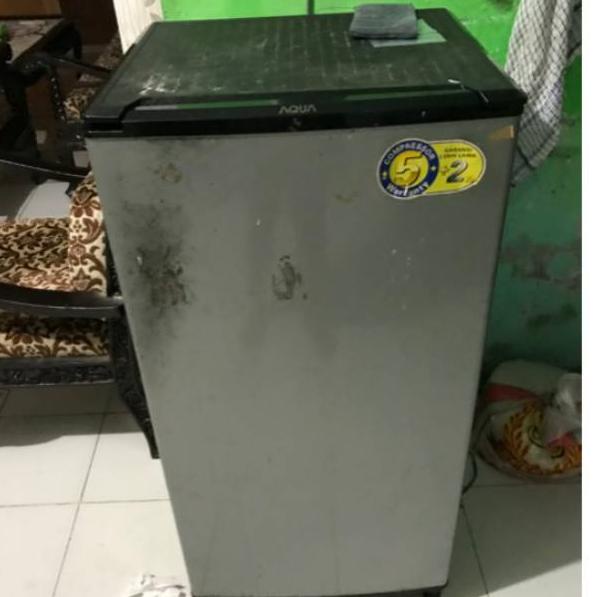 Barang Pilihan.. Rak kulkas lemari es sanyo aqua 1 pintu custom