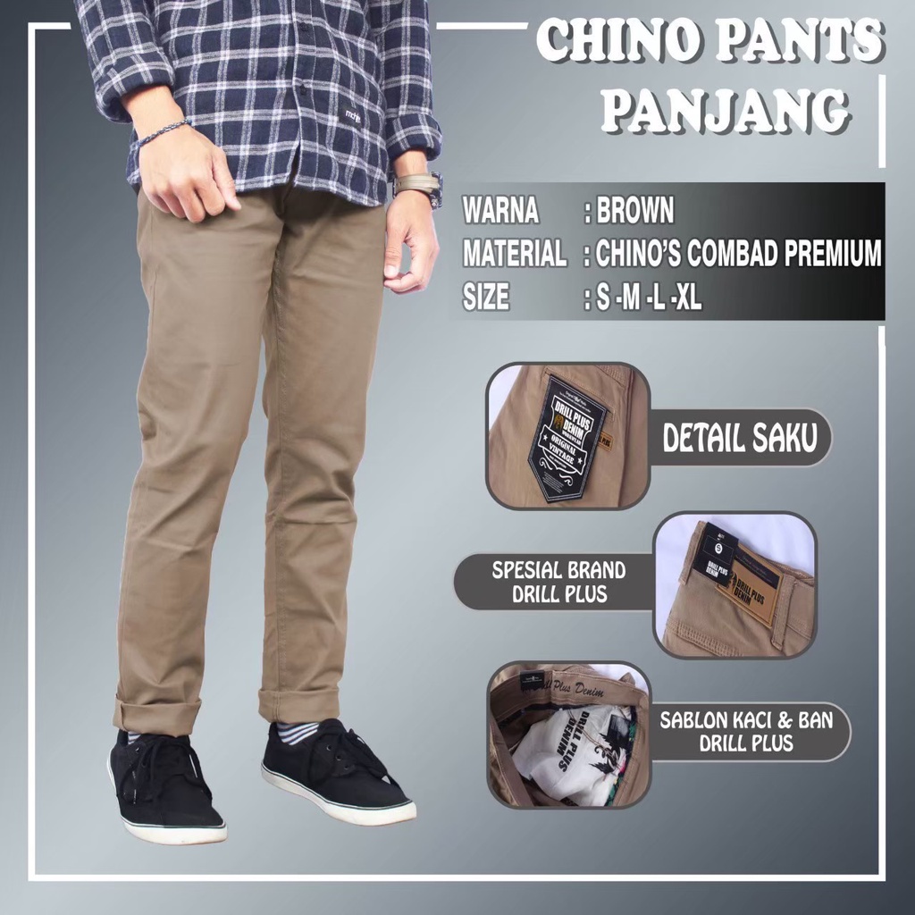 TERLARIS CELANA CHINO PREMIUM ( REAL PICT ) CHINOS KERJA KANTORAN HARIAN CHINO PANJANG PRIA SLIM FIT STRETCH