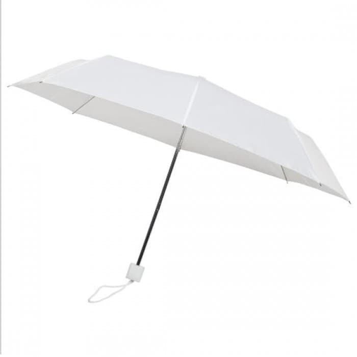 Payung Lipat Putih Polos - White Umbrella Fashion Sablon Logo Suvenir gift