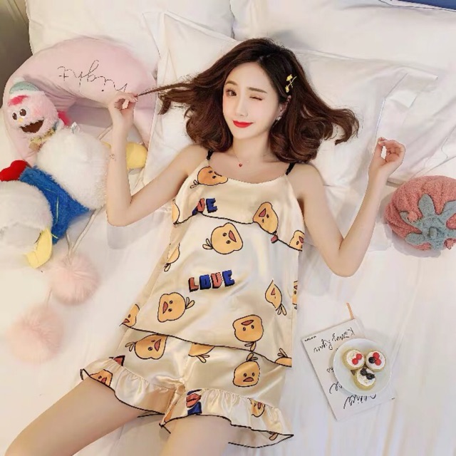 Baju Tidur wanita/pakaian tidur satin/baju tidur import Premium