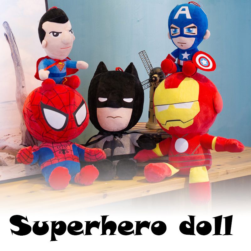 Mainan Mewah Boneka Pahlawan Captain America Besi Hulk Batman Superman