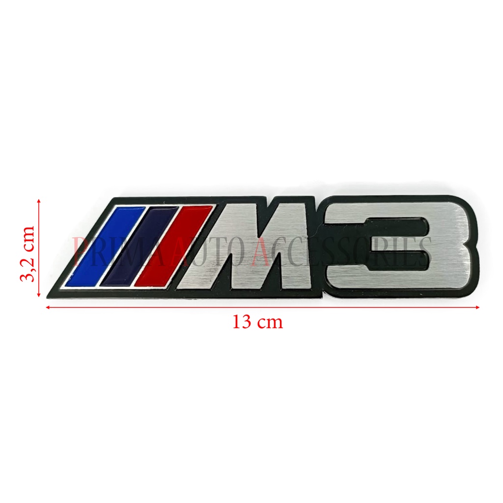 Logo Emblem Mobil Stainless Steel Chrome M3