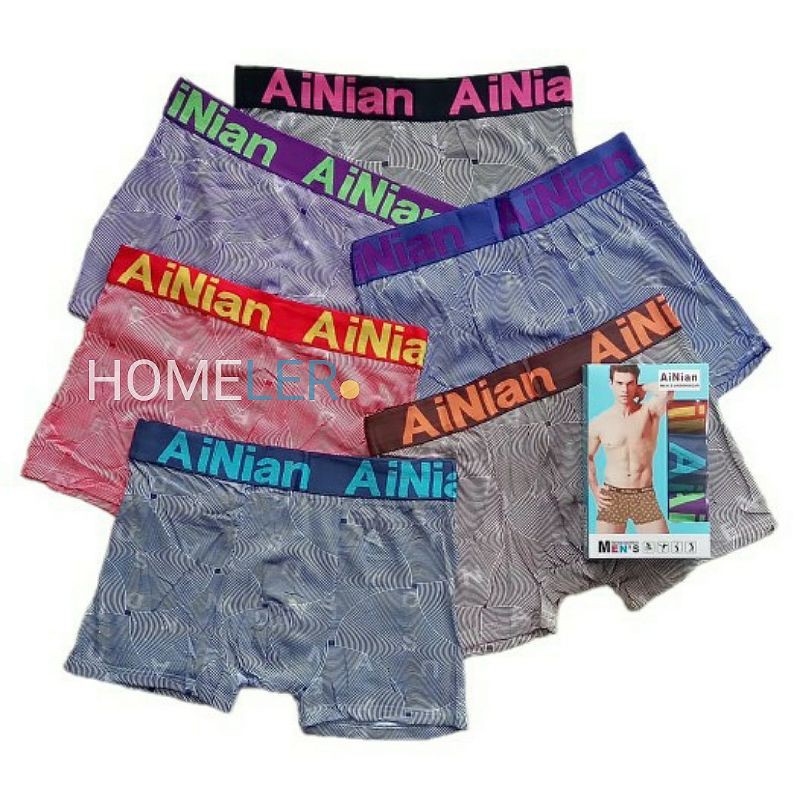 Celana Dalam Pria (1 Box Isi 3 Pcs) / Celana Dalam Boxer Pria Ainian / Cd Boxer Pria Dewasa