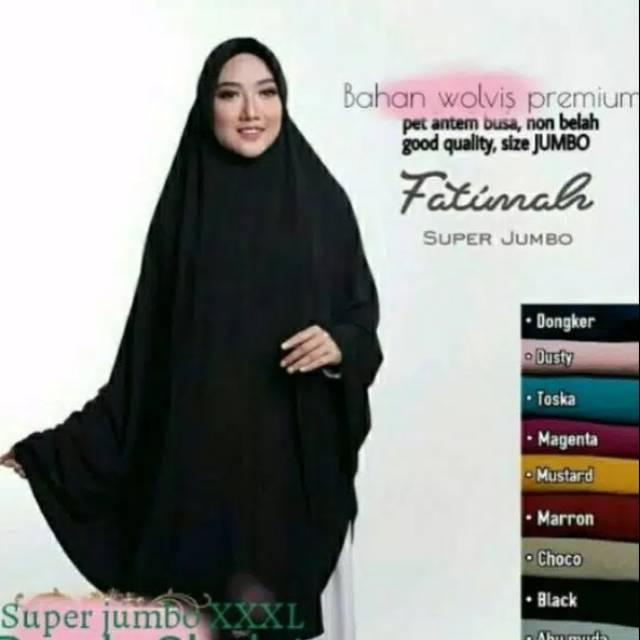 Hijab syari  jumbo pet antem/ jilbab instan jumbo wolvis