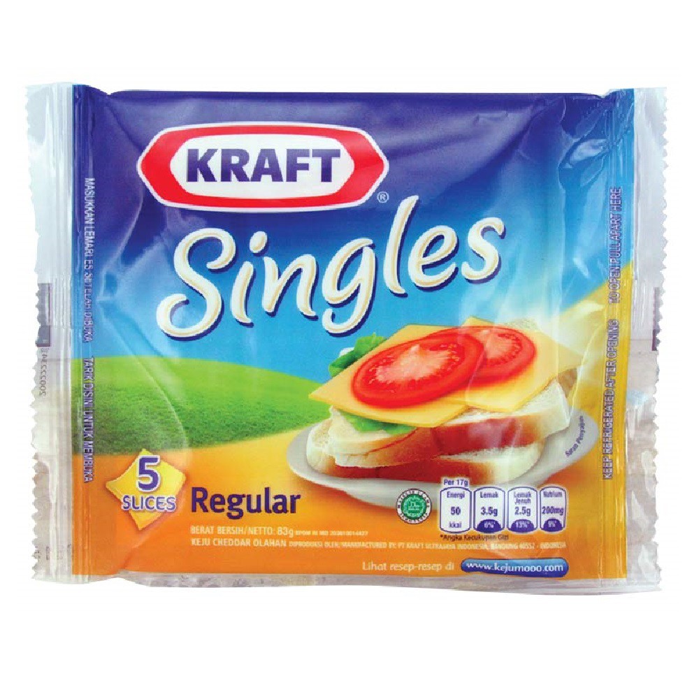 Kraft Singles 5 - Irisan Keju Chedar 5 Lembar - Sliced Cheddar Cheese 5 Slices Shopee Indonesia