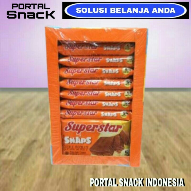 

SUPERSTAR SNAPS Wafer coklat 1 Box isi 12 pcs @28gr