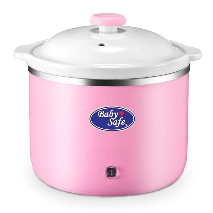 Baby Safe Slow Cooker with Light Indicator 0.8L - Pink