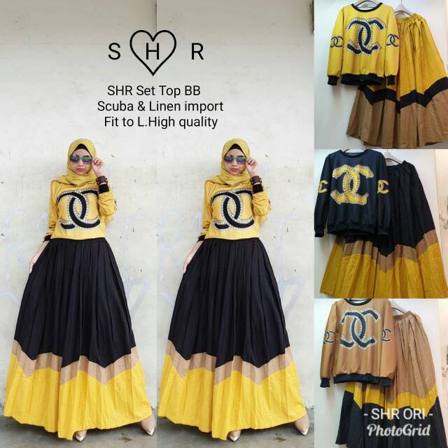 Setrok. Setelan rok scuba By SHR