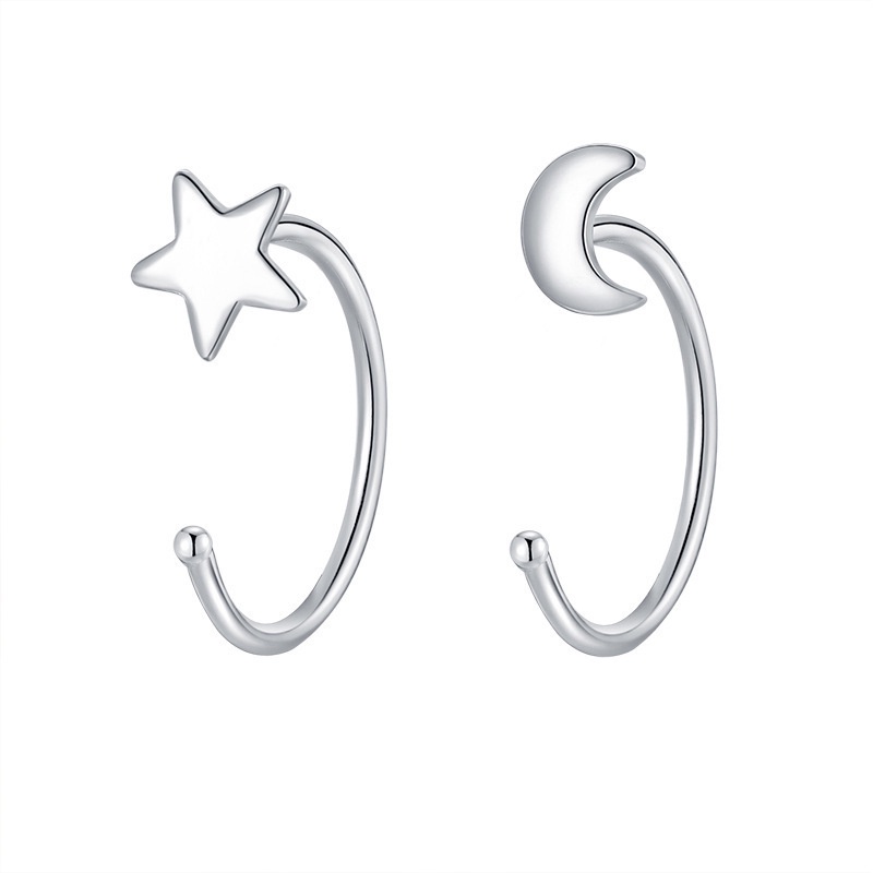 Anting Stud Bahan S999 Sterling Silver Bentuk Hati Untuk Wanita