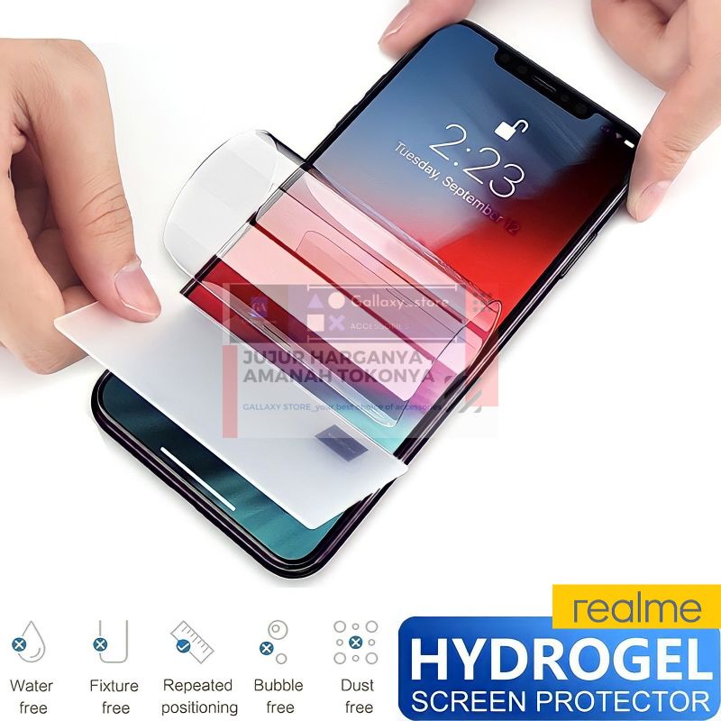 HYDROGEL PELINDUNG LAYAR HP SECREEN PROTECTOR FOR REALME 2 2pro 3 3i 3pro 5 5i 5pro 6 6i 6pro 7 7i 7pro 8 85G 8pro C1 C2 C3 c11 C12 C15 c17 C20 C21 C21Y C25 narzo20 narzo20A 20pro 30 30A 30pro 30 gt2pro c31 c35 50a 8i 9pro+ c25y s gt neo3 50 c30 9i c33 10