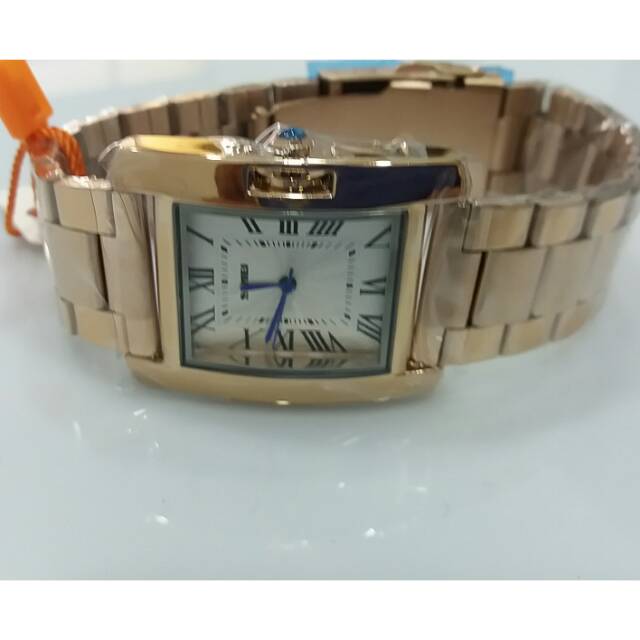 Jam tangan Original Import Rantai Gold Kotak Skmei