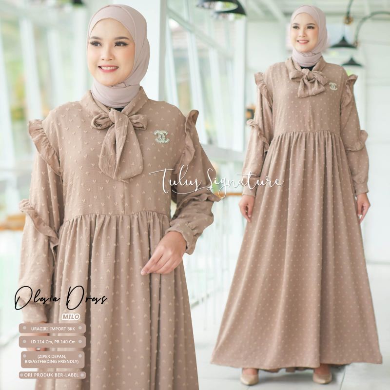 OLESIA DRESS BY TULUS SIGNATURE (DRESS MUSLIMAH) Dress wanita super rekomended