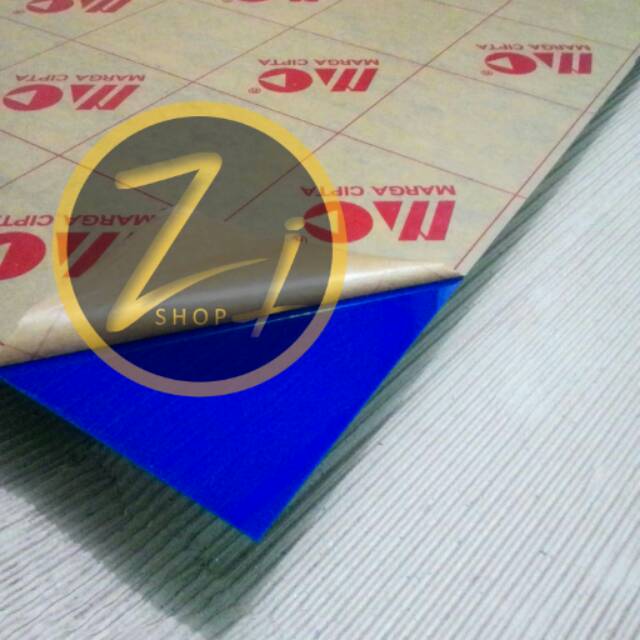 Acrylic sheet / akrilik lembaran warna biru 2mm