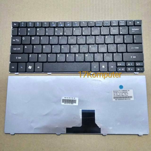 Keyboard Acer Aspire One  722 721 751 751H AO721 AO722 AO751 AO751H AOD721 AOD722 1830T AOD751