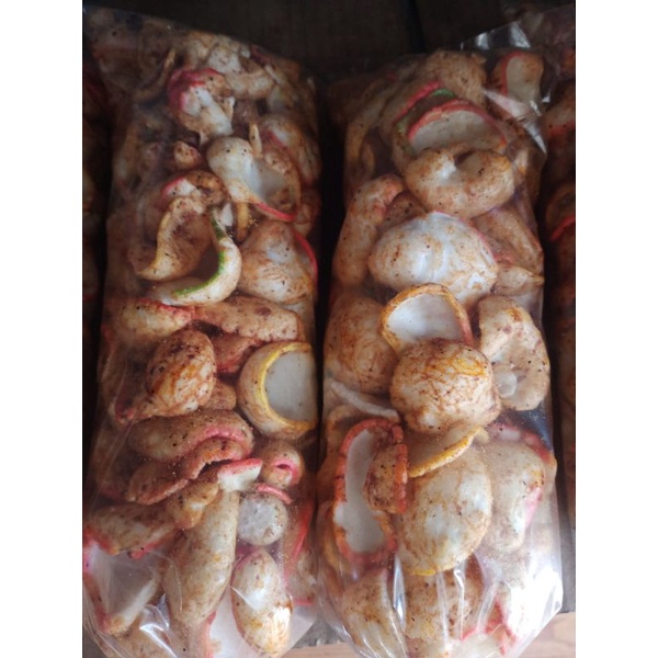 

Kerupuk gurilem mangkok pedas gurih - Pedas